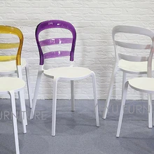 Минималистский современный Дизайн прозрачный двойной Цвет стул красивые Цвет ful стул мебель мода стиль лофт стул-2 шт