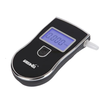 

10pcs/ Professional Police Digital LCD Breath Alcohol Tester Breathalyzer Replaceable Ports Free shipping Dropshipping