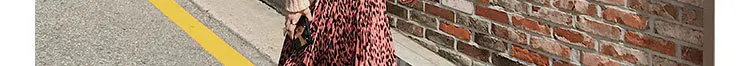 Новая весенняя Летняя женская винтажная плиссированная юбка с леопардовым принтом эластичная высокая талия приталенная Элегантная линия Повседневная Длинная юбка