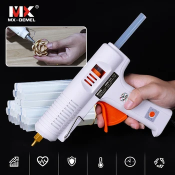 

MX-DEMEL 150W Hot Melt Glue Gun Thermo Gluegun Repair Heat Tools Industrial Electric Silicone Guns For Metal/Wood Working DIY