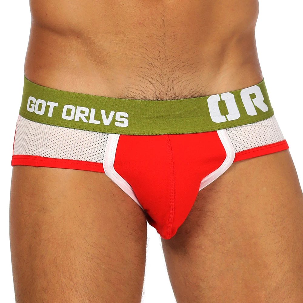 ORLVS сексуальное мужское нижнее белье Cueca Masculina Slip мужские s трусы сетчатые дышащие