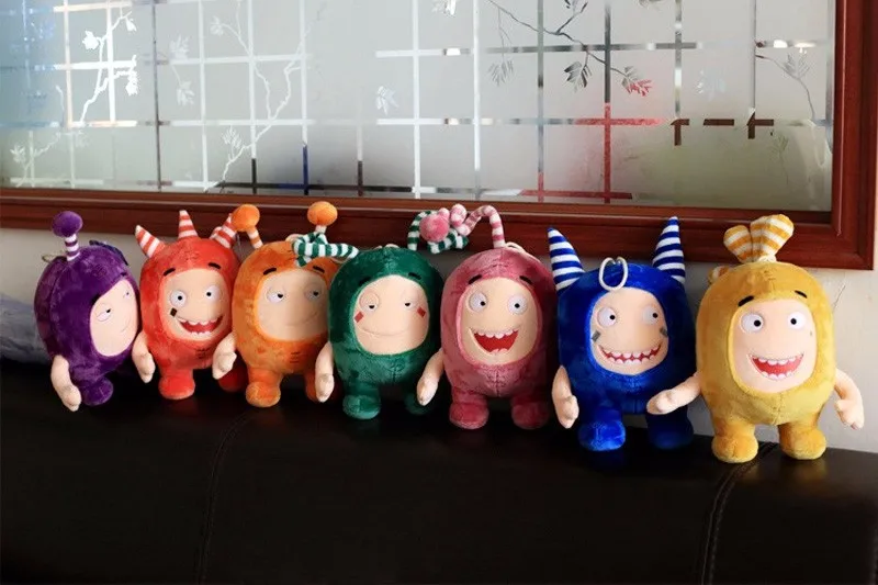 

35CM Oddbods Newt Buuble Pogo Zee Jeff Fuse Slick Plush Dolls Stuffed Toys For Kids Christmas Gift