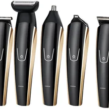 Профессиональная аккумуляторная машинка для стрижки волос 5 в 1 машинка для стрижки волос парикмахерский триммер для волос