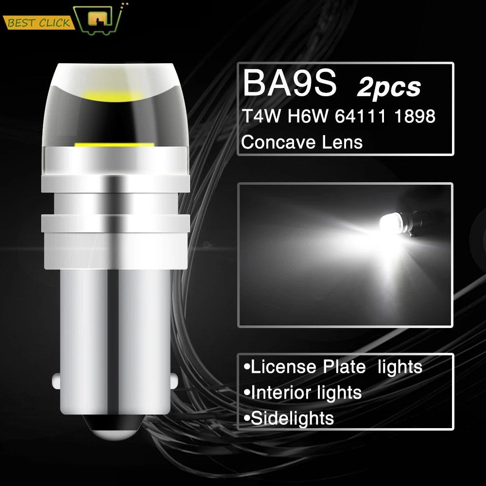 2 шт. Автомобильные светодиодные лампы COB BA9S T4W 233 1895|Сигнальная лампа| |