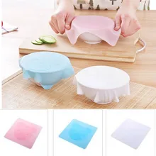 4/6 шт. многоразовый силикон Обёрточная бумага чаша прокладка крышки холодильник печь свежий Еда Обёрточная бумага Вакуумная Крышка эластичный Еда хранения покрытие для крышки