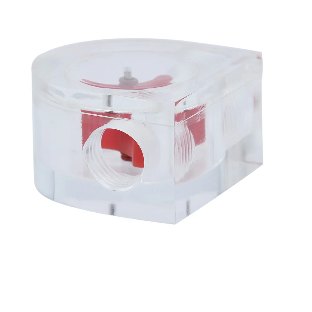 

1pcs Acrylic Semicircle 2 Way Flow Meter Indicator Port Water Cooler for PC Computer Water Cooling System Computer Components