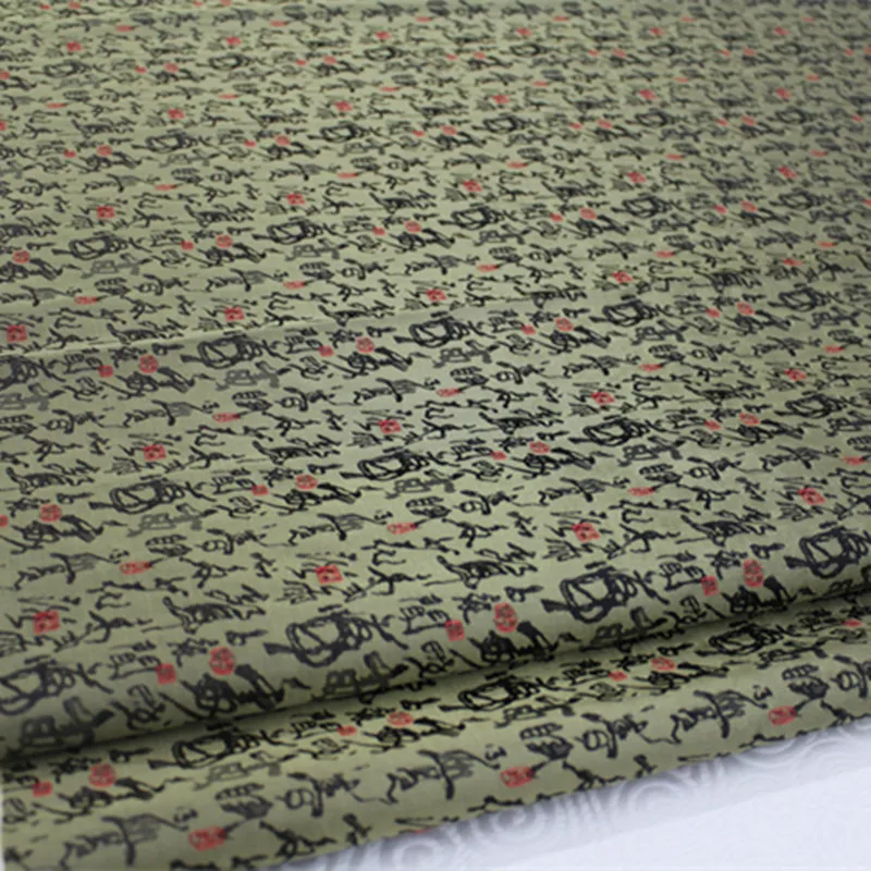 CF178 1Yard Chinese Characters Silk Jacquard Satin Fabric Garment Style Gift Packing Decoration Fabrics | Дом и сад