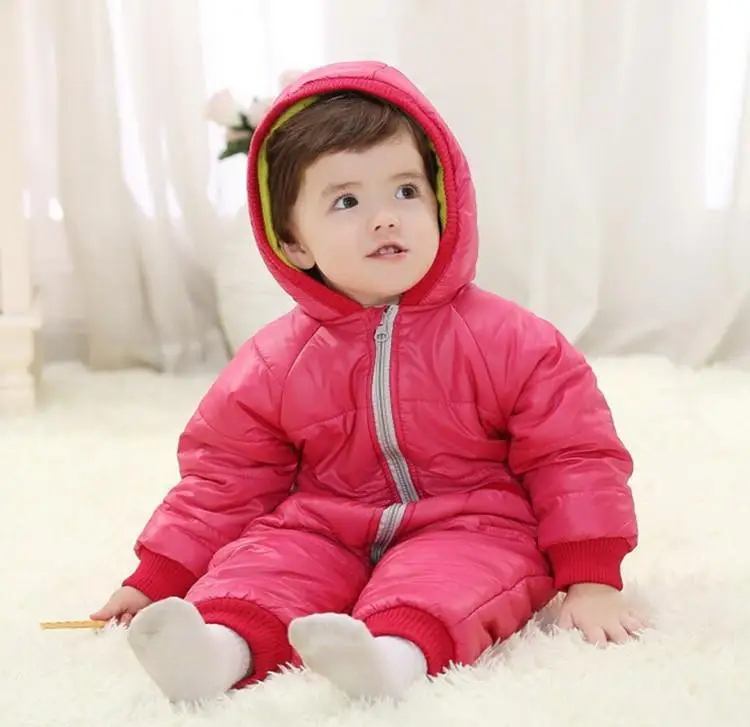 9-24Months Baby Winter Clothes Girl Boy Romper Warm Russian Baby Winter Jumpsuit Skiing Outerwear Clothing Colorful Snowsuit (12)