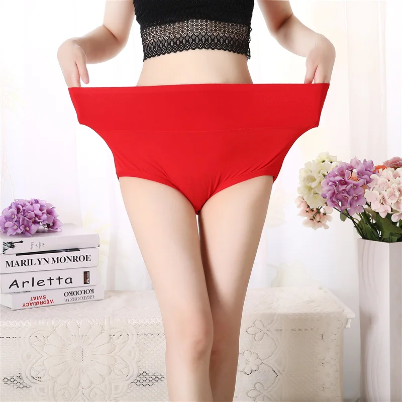 High Waist Briefs Women Cotton Solid Plus Size Womens Underwear Panties Breathable Female Sexy Panty Soft Underpants for Women (2)