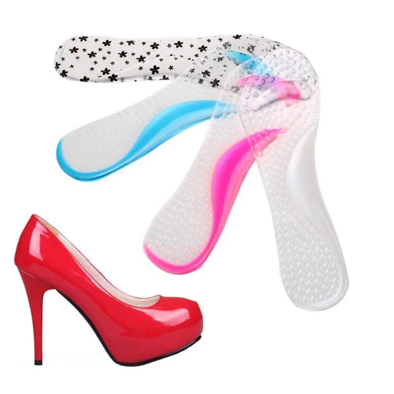EYKOSI High Heels Insoles Non Slip Silicone Gel Pads Arch Metatarsal Massage Supportin Insoles