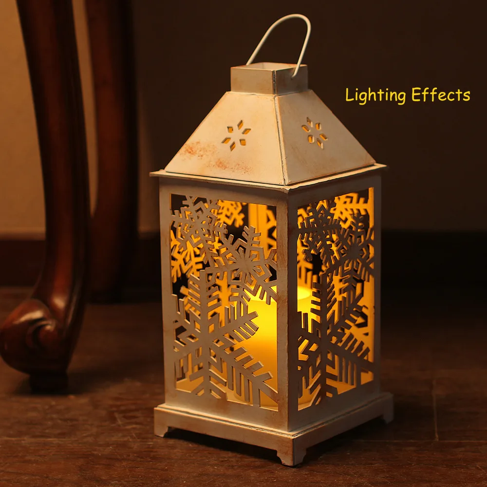 Giveu Christmas Lantern Battery Led Candles With Timer Decorative Giveu Christmas Lantern Battery Led Candles With Timer Decorative Vintage Tree Decor Red And White In Candle Holders From Home Garden On