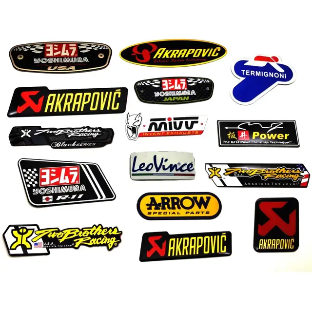 Aluminum 3D Heat resistant Motorcycle Exhaust Muffler Pipe Sticker For Moto Scorpio Yoshimura SC