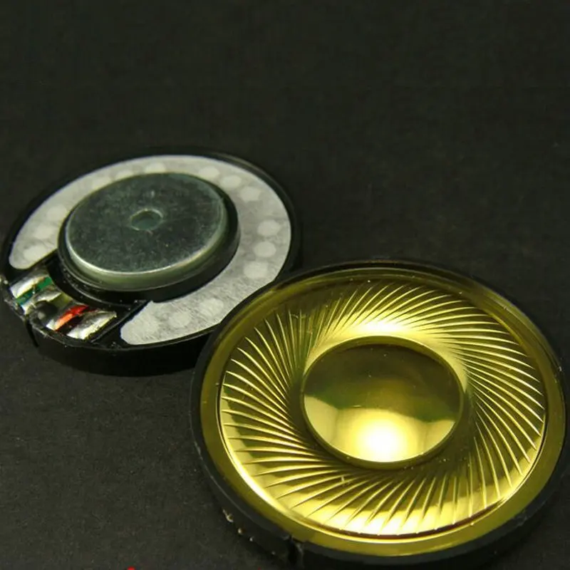 MLLSE Golden Headset Speaker Unit 40MM Replacement HIFI Bass Speakers