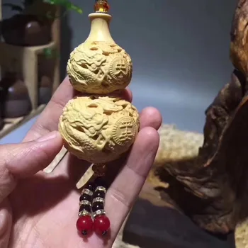 

wooden carved Hollow gourd home decoration desktop ornaments(A808)