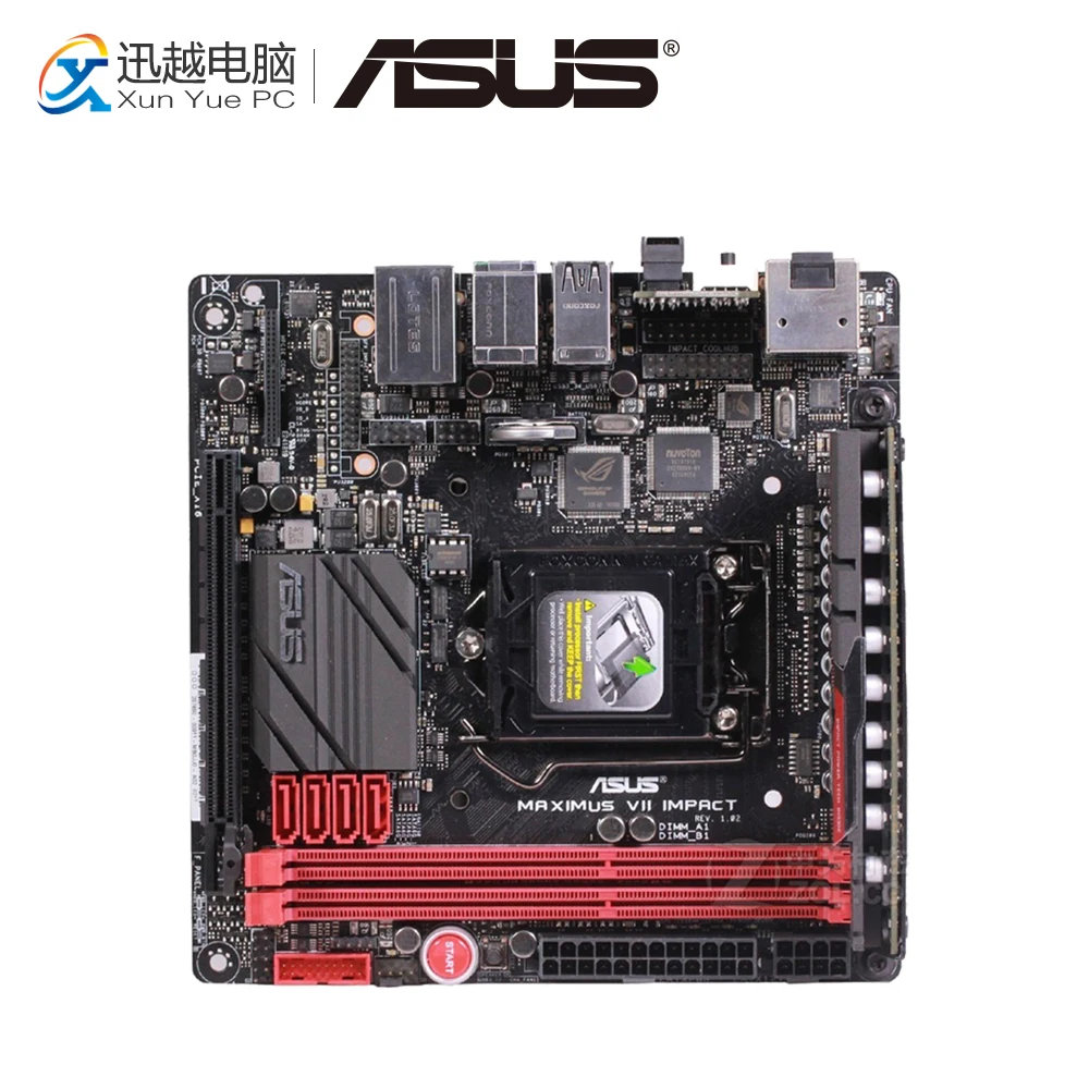 

Asus MAXIMUS VII IMPACT Desktop Motherboard Z97 LGA 1150 For Core i7 i5 i3 DDR3 16G USB3.0 Mini-ITX M.2 Original Used Mainboard