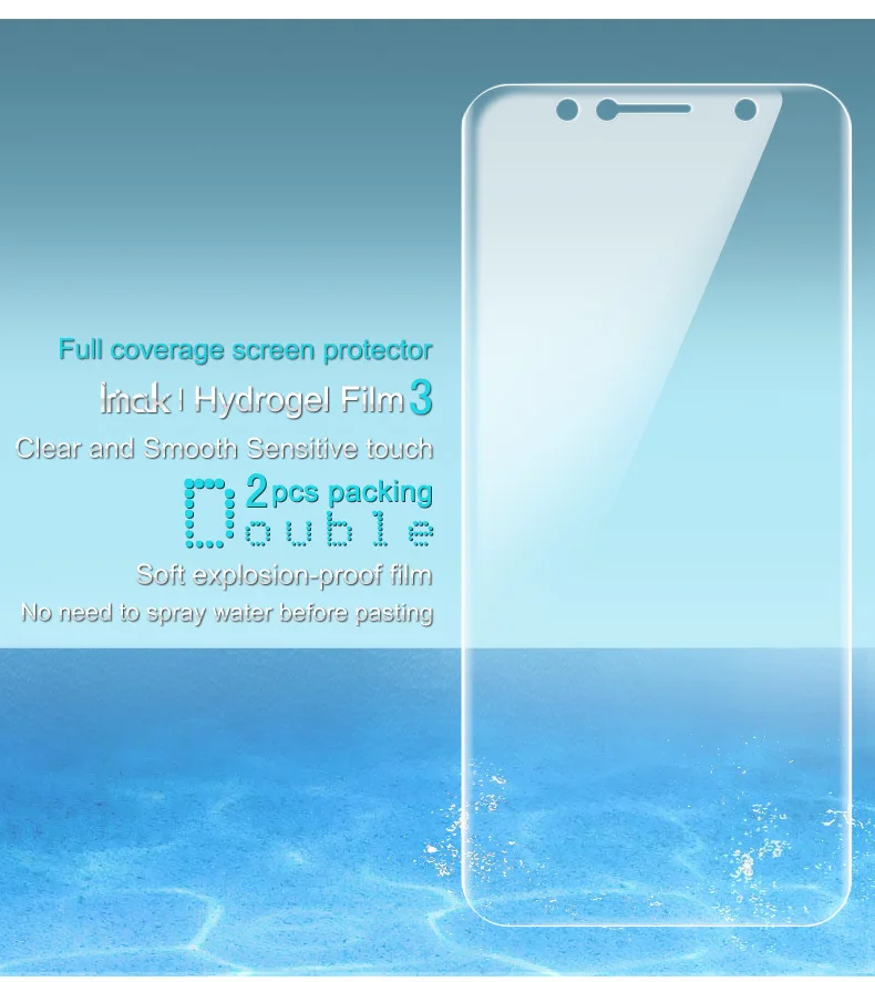 Для Asus Zenfone Max Pro M1 ZB602KL защитная пленка IMAK Hydrogel III для передней панели 0,15 мм пленка из мягкого ТПУ для X00TD ZB601KL без стекла