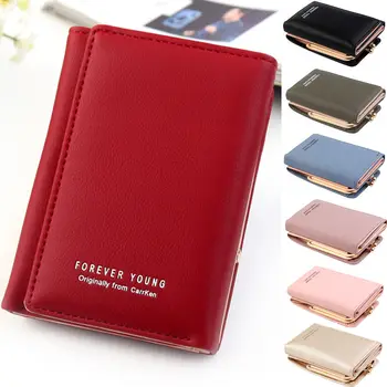 

Women Lady PU Leather Clutch Wallet Card Holder Coin Purse Short Wallet for Girls