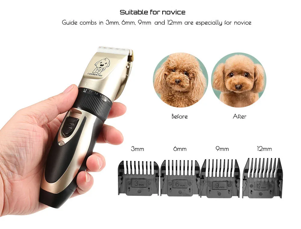 Электрический триммер для собак, профессиональная машинка для стрижки кошек, машинка для стрижки волос, перезаряжаемая Бритва для стрижки домашних животных, машинка для стрижки, USB/EU