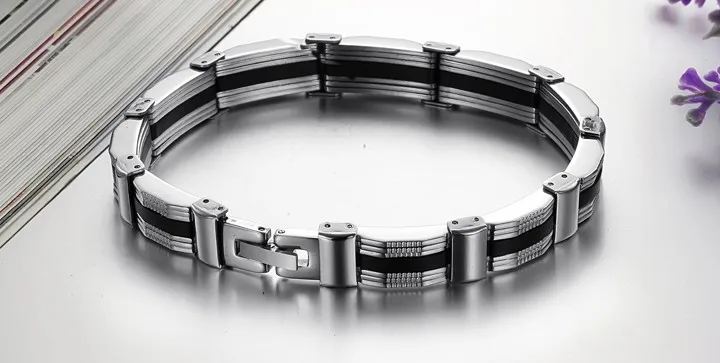 Мужской браслет из нержавеющей стали SIZZZ ширина 10 мм длина 22 см|steel bracelet|stainless steel