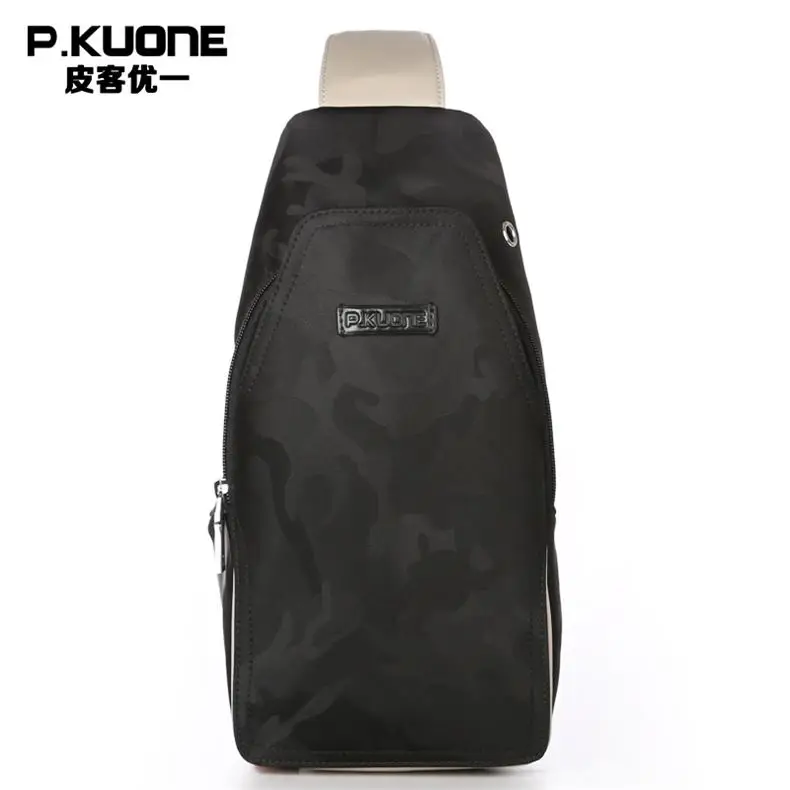 Camouflage Black Английская стильная камуфляжная Большая объемная нейлоновая Мужская нагрудная сумка-мессенджер с карманом для мобильного телефона, сумка через плечо, P750583, Черная - Цвет: Camouflage Black