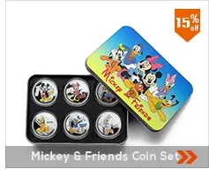 Mickey & Friends coins set in box