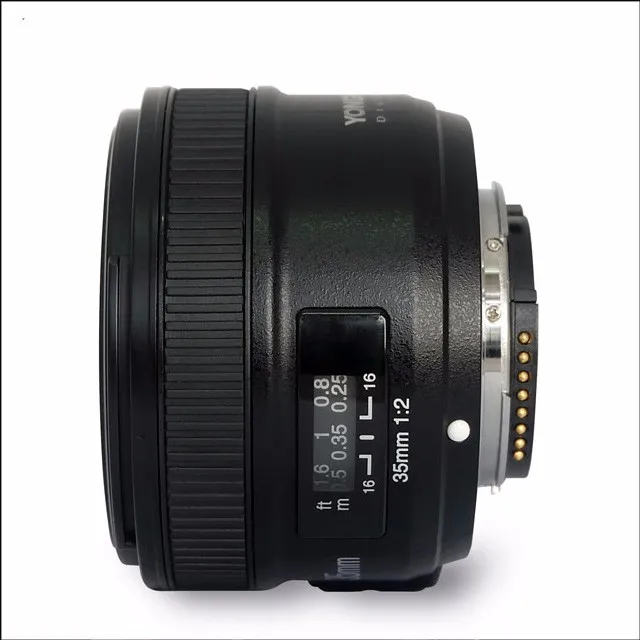 Yongnuo YN35mm F2N широкоугольный объектив с большой апертурой фиксированный объектив с автофокусом+ сумка для объектива для камеры Nikon