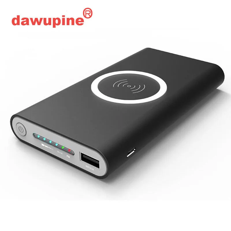 

dawupine Wireless Charger 10000mAh For MP3 iPhone Mobile Phone External Battery Pack Mini Portable Power Bank USB Powerbank
