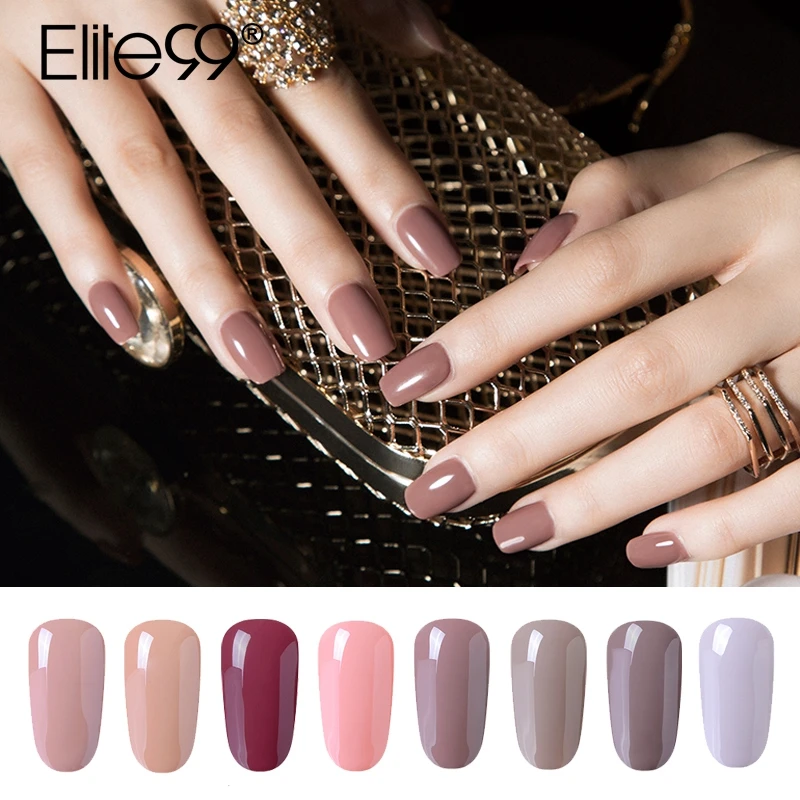 Elite99 10 мл телесный цвет Гель-лак дизайн ногтей маникюр замочить от полу Perment эмаль УФ-гель для ногтей лак