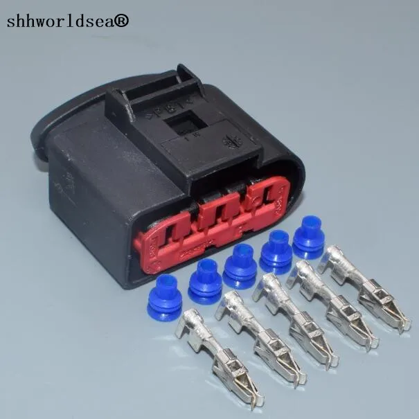 

shhworldsea 5pin 3.5mm 5pin for VW auto electric socket plug 1J0 973 775A Adapter Mass Air Flow Sensor connector 1J0973775A