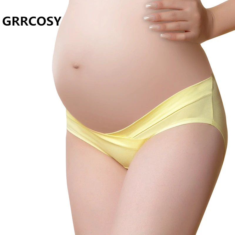 GRRCOSY Cotton U shape Low Waist Maternity Underwear Panties Pregnancy Clothes Pregnant Women Underwear Maternity Panties