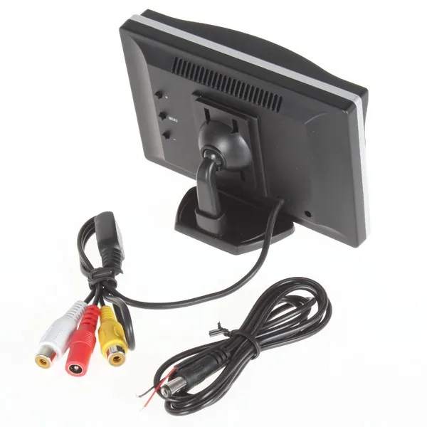 Free shipping 5 TFT LCD screen Car Monitor HD800*480 Car Reversing Parking Monitor with 2 video input,Rearview camera optional