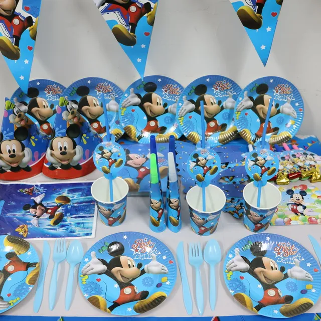 Wholesale 1pack 45pcs Cartoon Mickey Mouse Kid 1st Birthday Theme