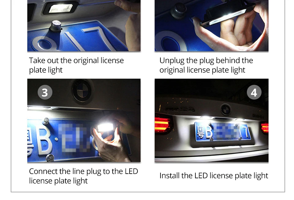 Car License Plate Lights LED Number Lamps for Toyota_08