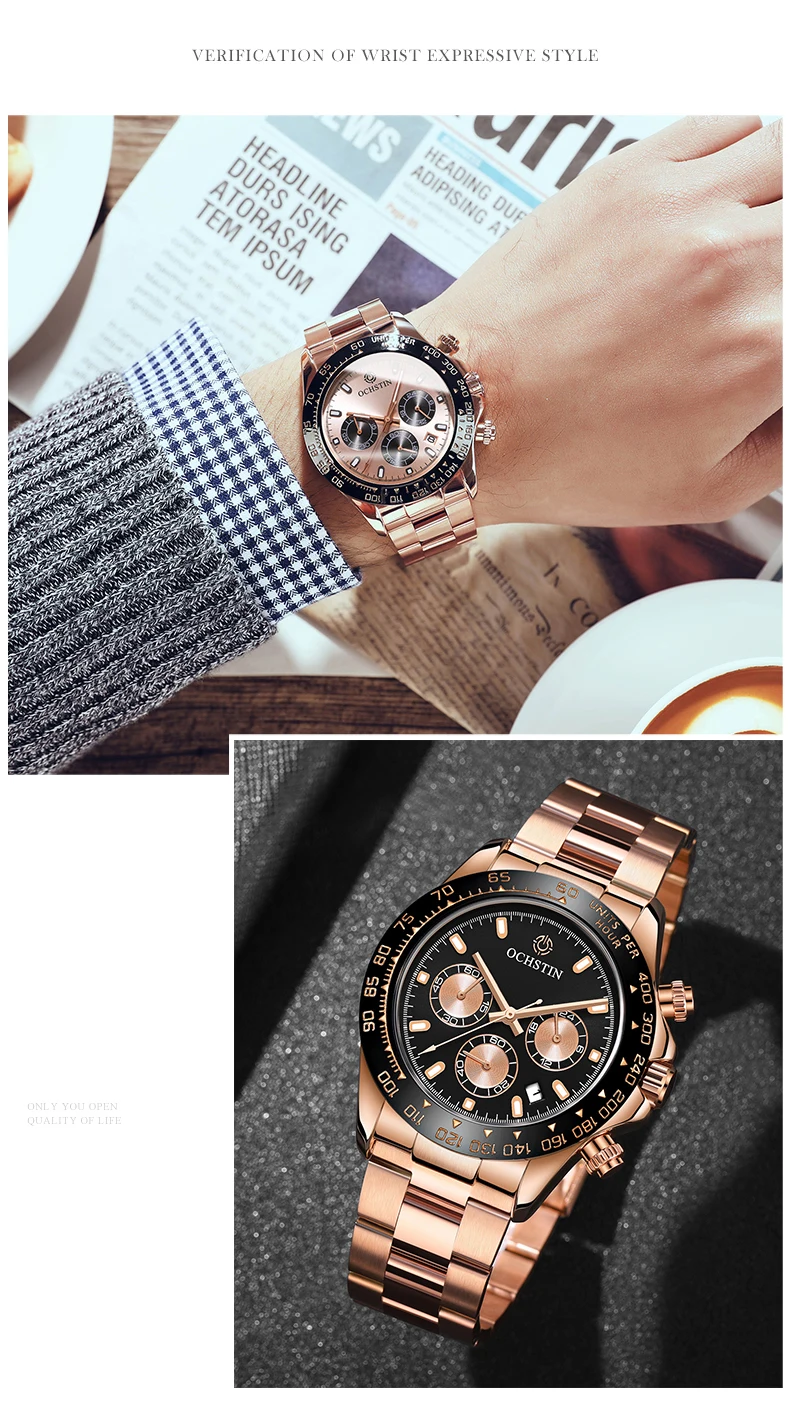 OCHSTIN мужские s часы Топ люксовый бренд спортивные наручные мужские часы, хронограф кварцевые Военные Relogio Masculino reloj hombre