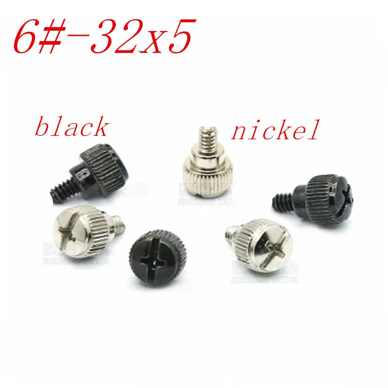 

10pcs 6#-32*5 Computer PC Case Cooling Fan Toolless Adjustment Screw Thumbscrews Thumb Screw
