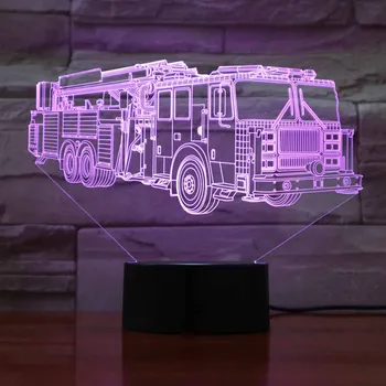 

Bus desk lamp LED multicolor Night Light 3D Visualization lighting novelty Crafts Table lampen New Year Gifts Methacrylate Plate