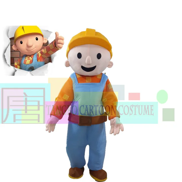 BOB THE BUILDER ADULT FANCY DRESS MASCOT COSTUME free shippingin Anime Costumes from Novelty