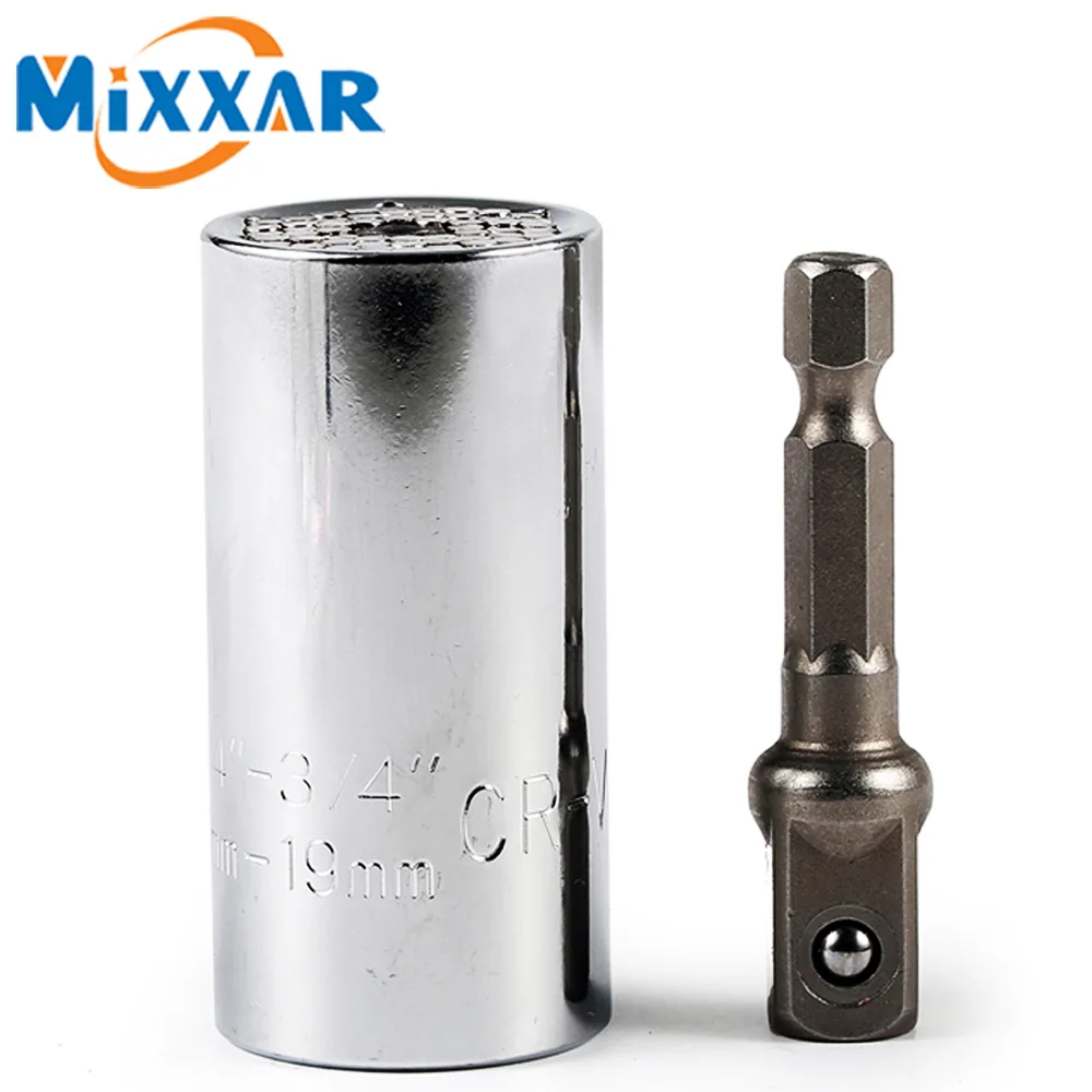 

Chromium-vanadium Steel Universal Wrench Head Set Socket Sleeve 7-19mm Power Drill Ratchet Multi Hand Tools Dropshipping