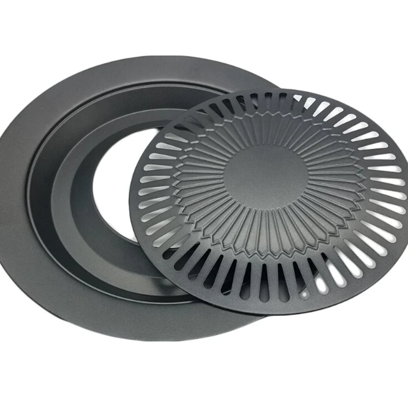 Non stick Gas Grill Pan Refined Iron Black Barbecue BBQ Frying Roasting