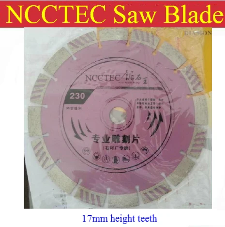 [17mm-height-segment]-9''-diamond-saw-blade-with-mixed-teeth-230mm-general-purpose-dry-carving-cutting-plates-free-shipping