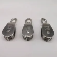 1 шт. M32 высокое качество Нержавеющая сталь Heavy Duty Сталь одно колесо поворотный подъемный шкив троса блок