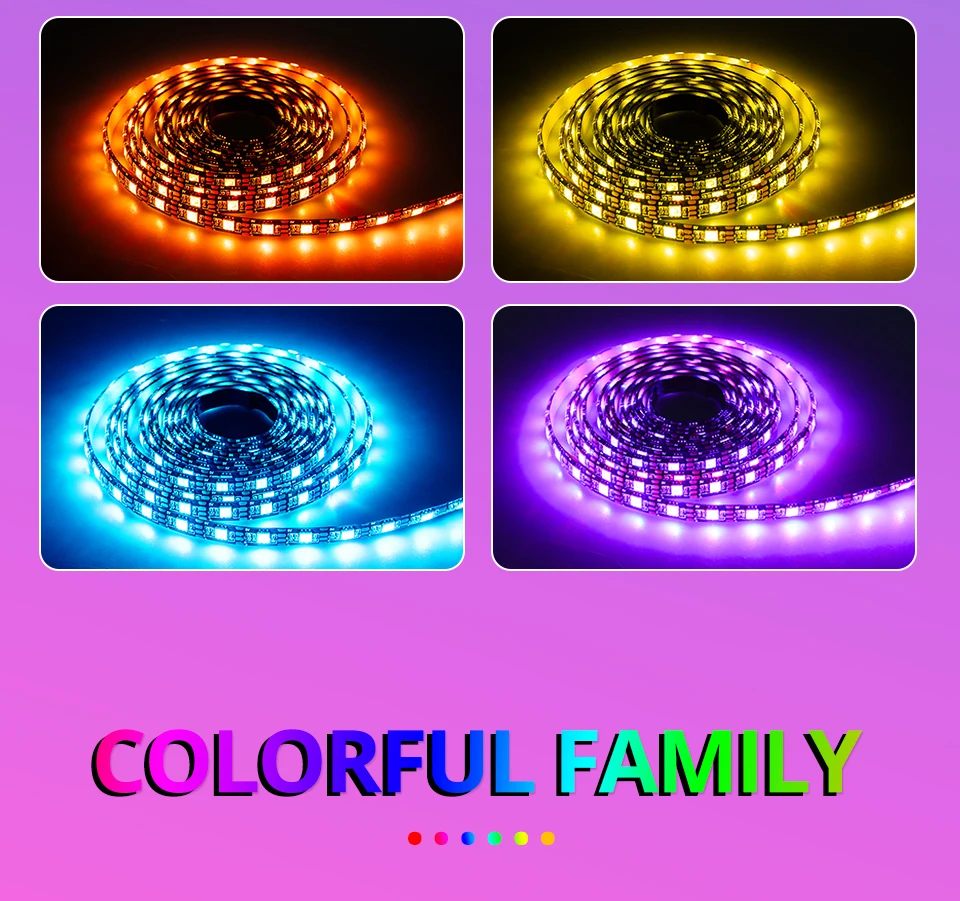 USB LED Strip with IR Remote Music Controller IP20 IP65 Flexible LED Strip Light SMD5050 RGB 5V USB TV Background Lightgting (7)