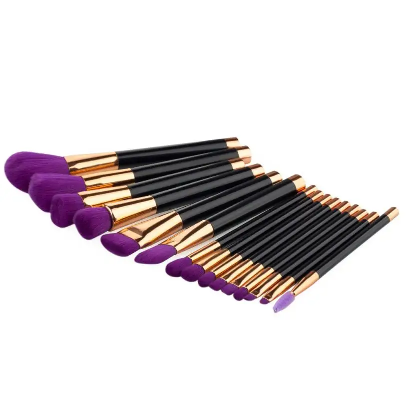 

15PCS  Mini Make Up Foundation Eyebrow Eyeliner Blush Cosmetic Concealer Brushes pennelli trucco 2*