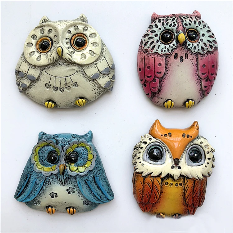 

PRZY Silicone mold retro 4 styles owls cartoon cute owl animal fondant cake molds for cake decoration aroma stone mold