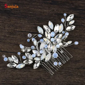 

Craft Rhinestones Bridal Headpieces With Comb Shinny Silver Wedding Head Accessory New assesorios de noiva T014