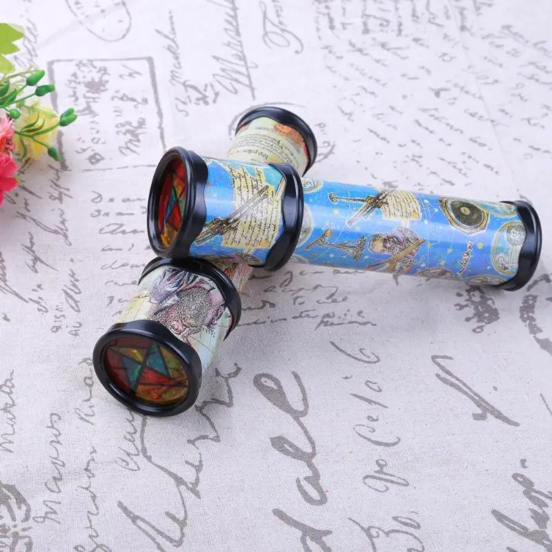 DIY Kaleidoscope Children Toy Child Educational Science Classic Toy Large Twisting Kaleidoscopes Rotating Kid Gift Color Random