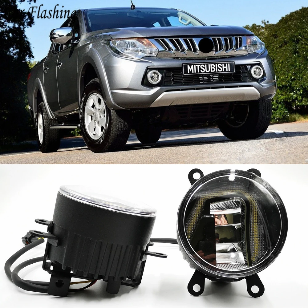 3-в-1 функции LED для Mitsubishi Triton L200 2013 - 2017 DRL Дневной светильник автомобиля проектор