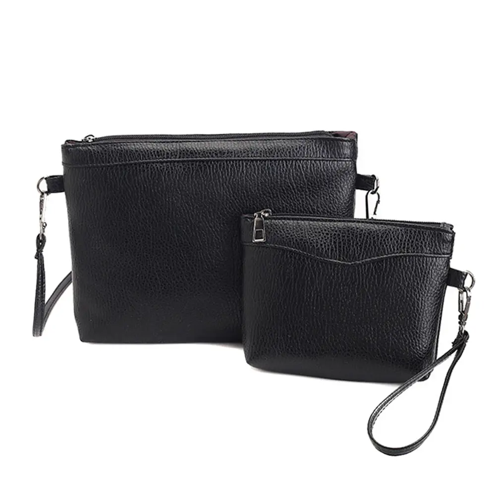

2 Pcs/Set Simple Women Composite Bag PU Leather Solid Color Handbag Lady Casual Travel Shoulder Messenger Bags WML99