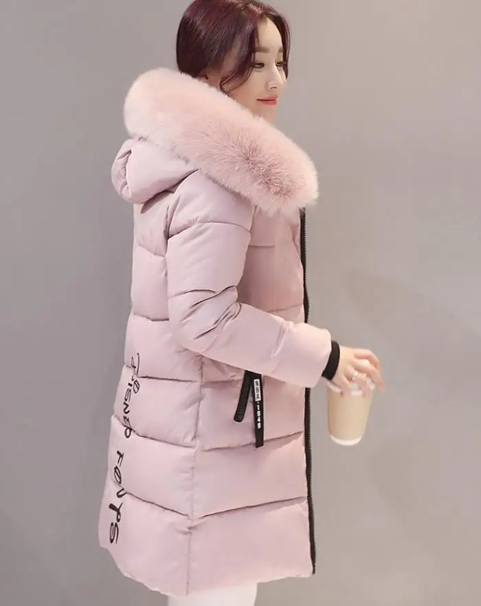 style4 Новая зимняя Женская Базовая куртка с капюшоном, толстое теплое хлопковое пальто средней длины, модное приталенное пальто с длинным рукавом, большие парки - Цвет: style4