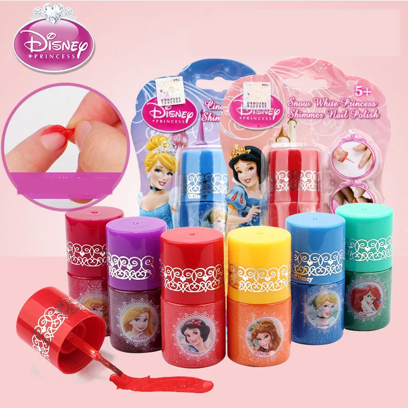 

Disney pretend play frozen Water Soluble Fingerprint Kids Cosmetic Makeup Girl Toys For Children Gifts Nail Polish toys gift